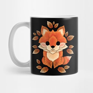 Little fox of leaves Mug